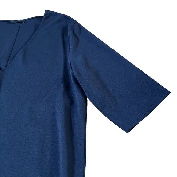 The Row Short V-Neck Shift Dress Pockets Size L Versatile Little Black Dress - Picture 4 of 6